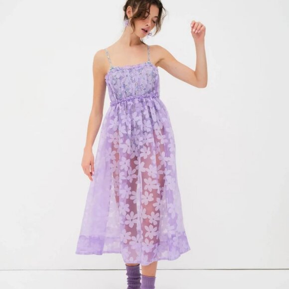For Love & Lemons Villega Midi Dress SIZE XL - Picture 1 of 9